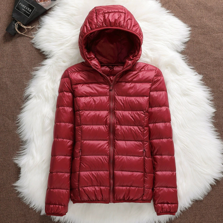 Ilona | Chaqueta de entretiempo en rojo oscuro