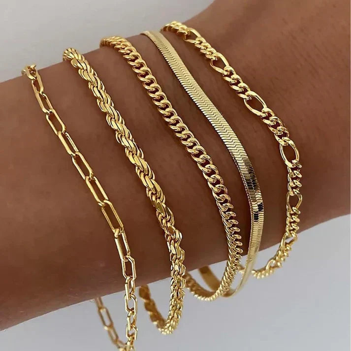 Conjunto de pulseras doradas Ellis Renner