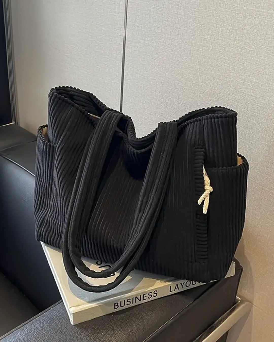 Laluna® | Tote Rayado con Detalle de Cuerda