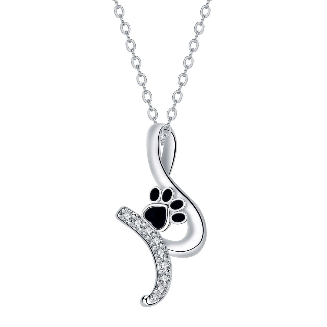 Collar con colgante de pata de perro 'Leal Compañero'