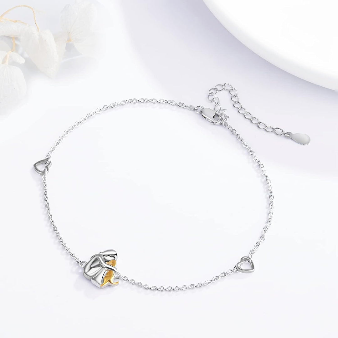 Pulsera ajustable de amistad con diseño de perros