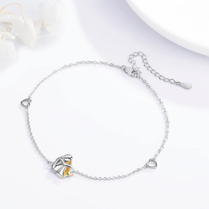 Pulsera ajustable de amistad con diseño de perros