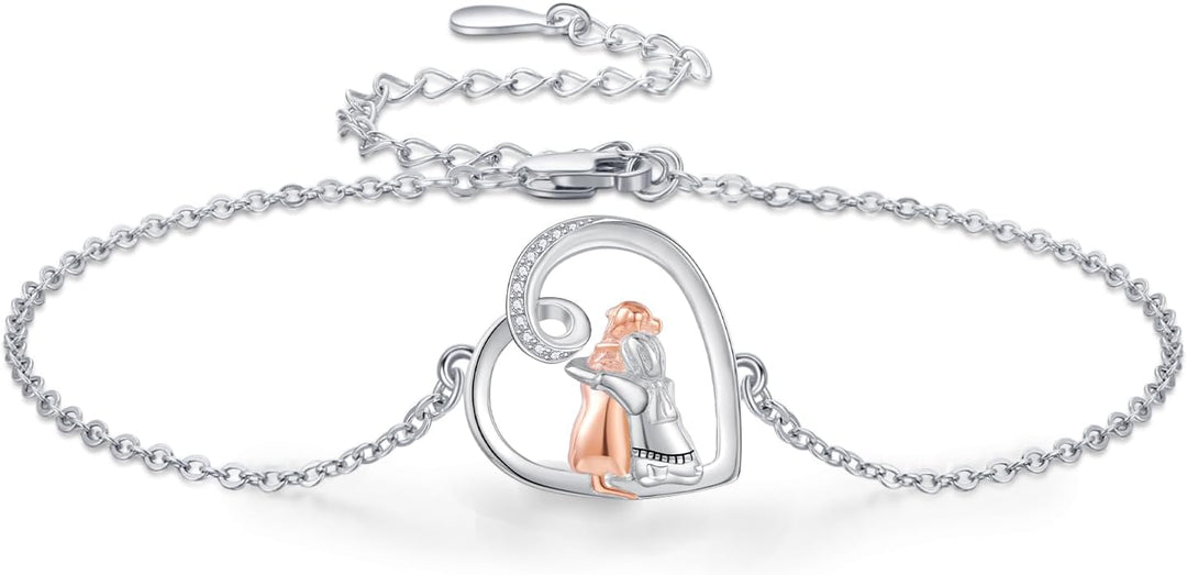 Pulsera ajustable de amistad con diseño de perros