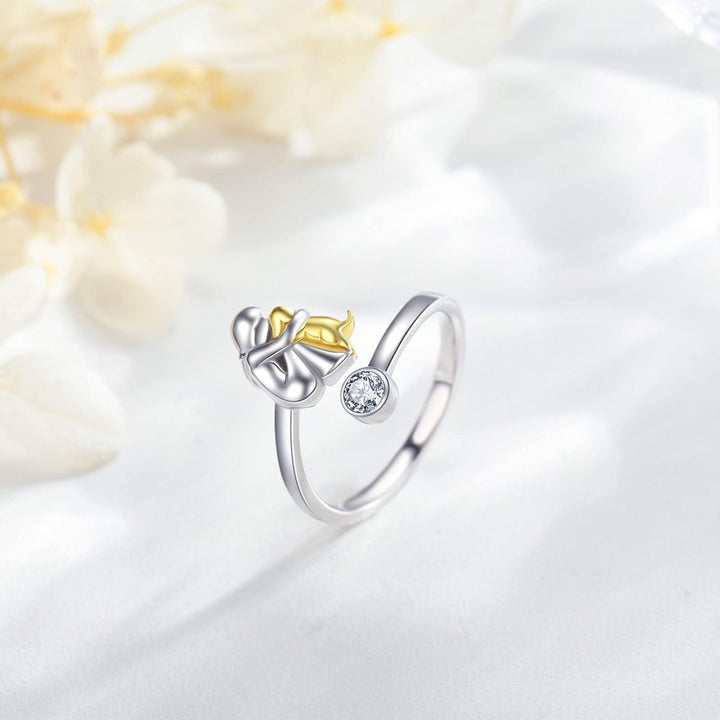 Anillo de plata ajustable para perros – Joyería artesanal para mujeres