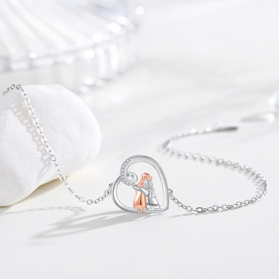 Pulsera ajustable de amistad con diseño de perros
