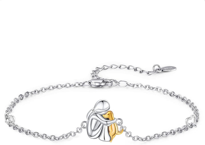 Pulsera ajustable de amistad con diseño de perros