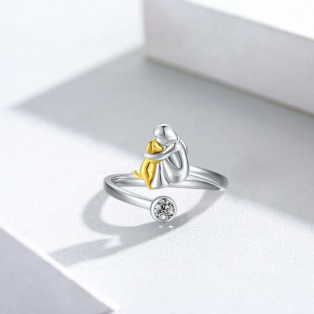 Anillo de plata ajustable para perros – Joyería artesanal para mujeres