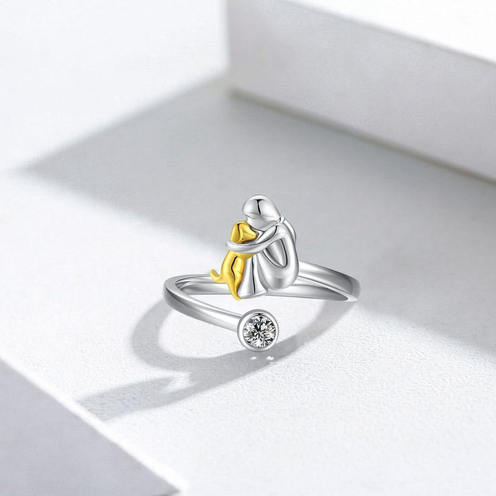 Anillo de plata ajustable para perros – Joyería artesanal para mujeres