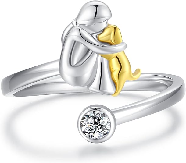 Anillo de plata ajustable para perros – Joyería artesanal para mujeres