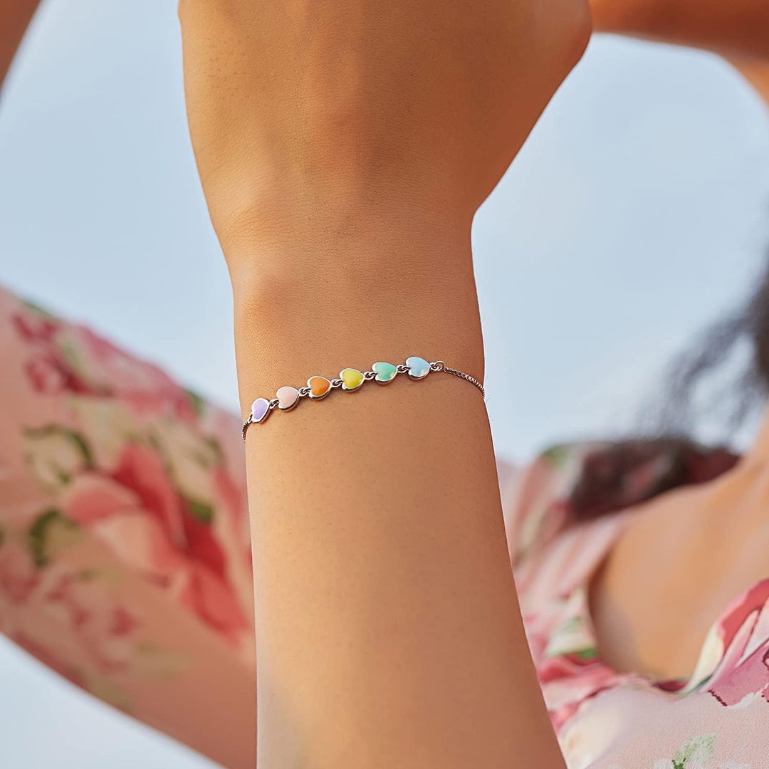 Pulsera de plata ajustable con diseño de huella de perro