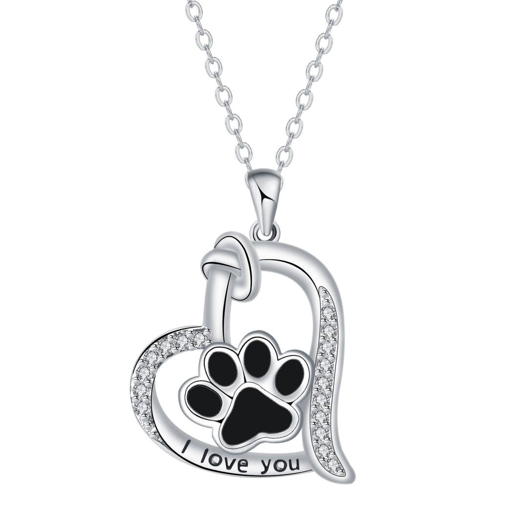Collar Corazón y Huella - Recuerdo de Amigos Fieles