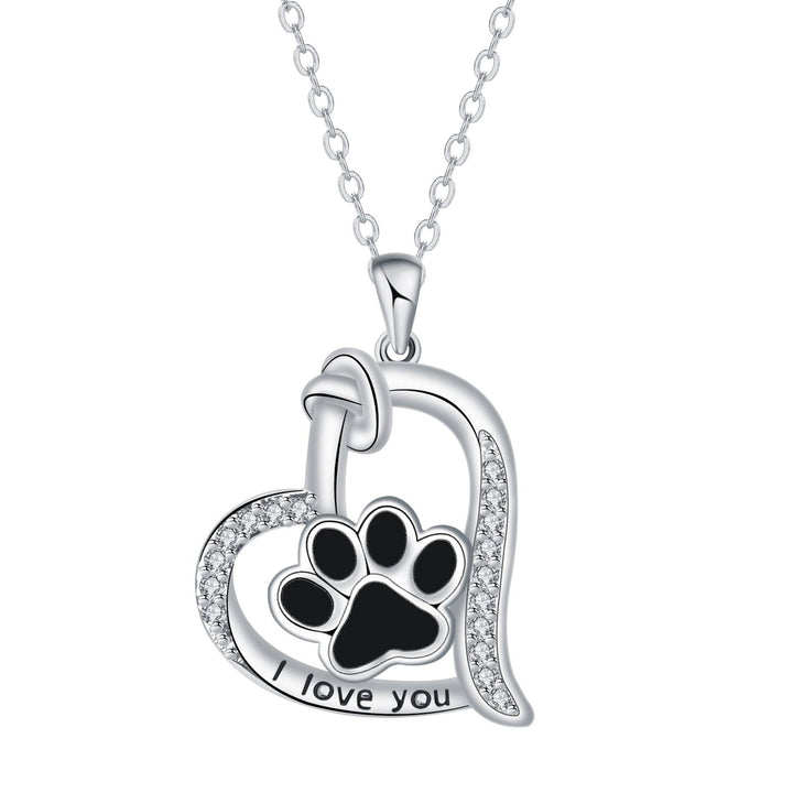 Collar Corazón y Huella - Recuerdo de Amigos Fieles