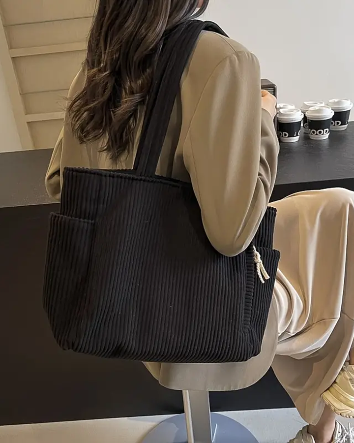 Laluna® | Tote Rayado con Detalle de Cuerda