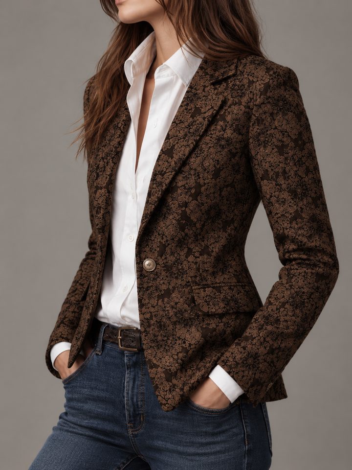 Carmen | Tailored Jacquard Cashmere Blazer