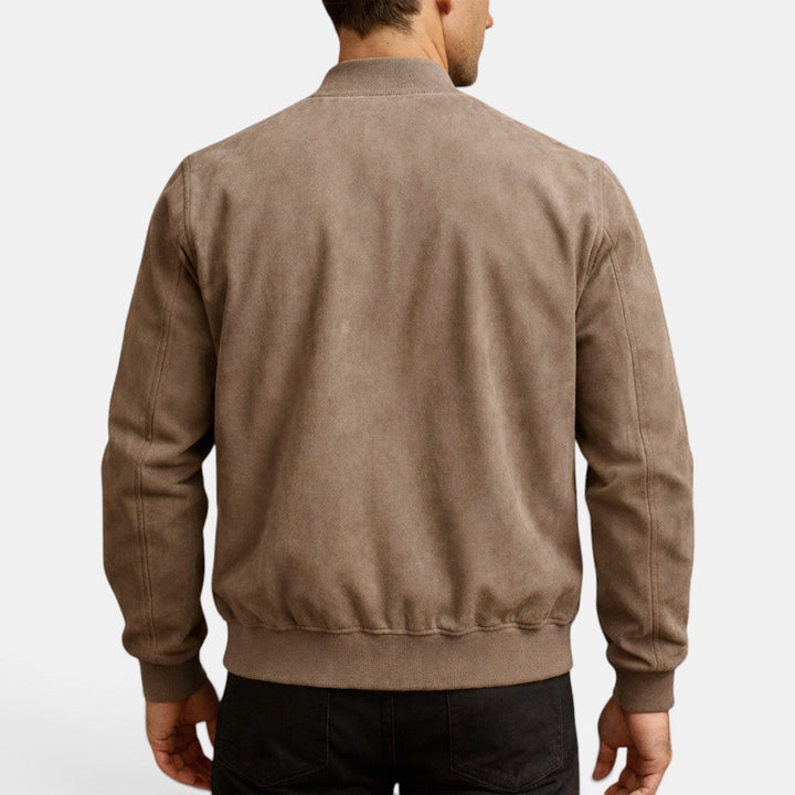 Chaqueta Bomber Premium para Hombre – Ligera con Efecto Suede