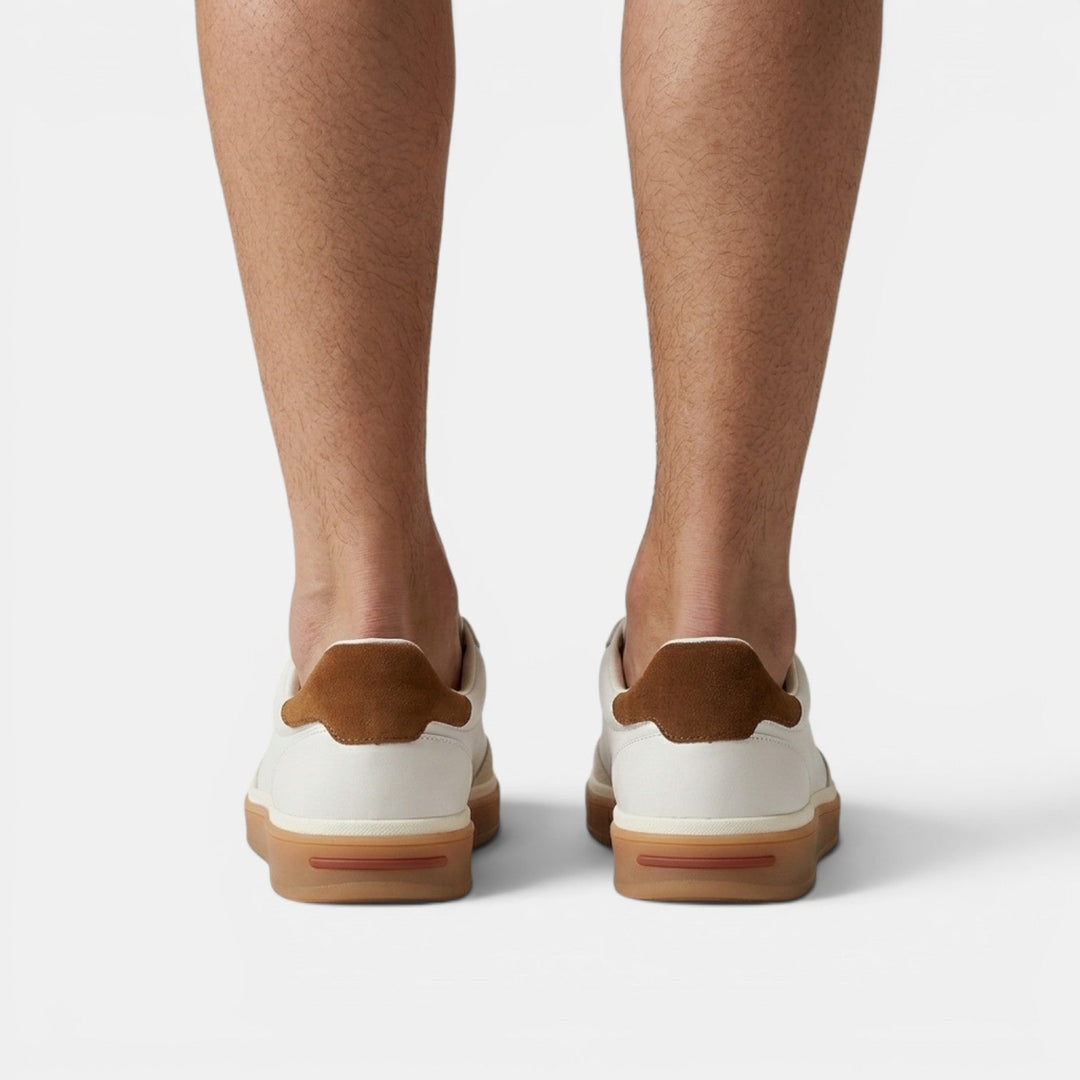 Zapatillas Piel Hombre Ante Blancas
