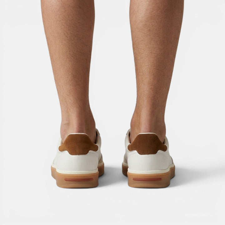 Zapatillas Piel Hombre Ante Blancas
