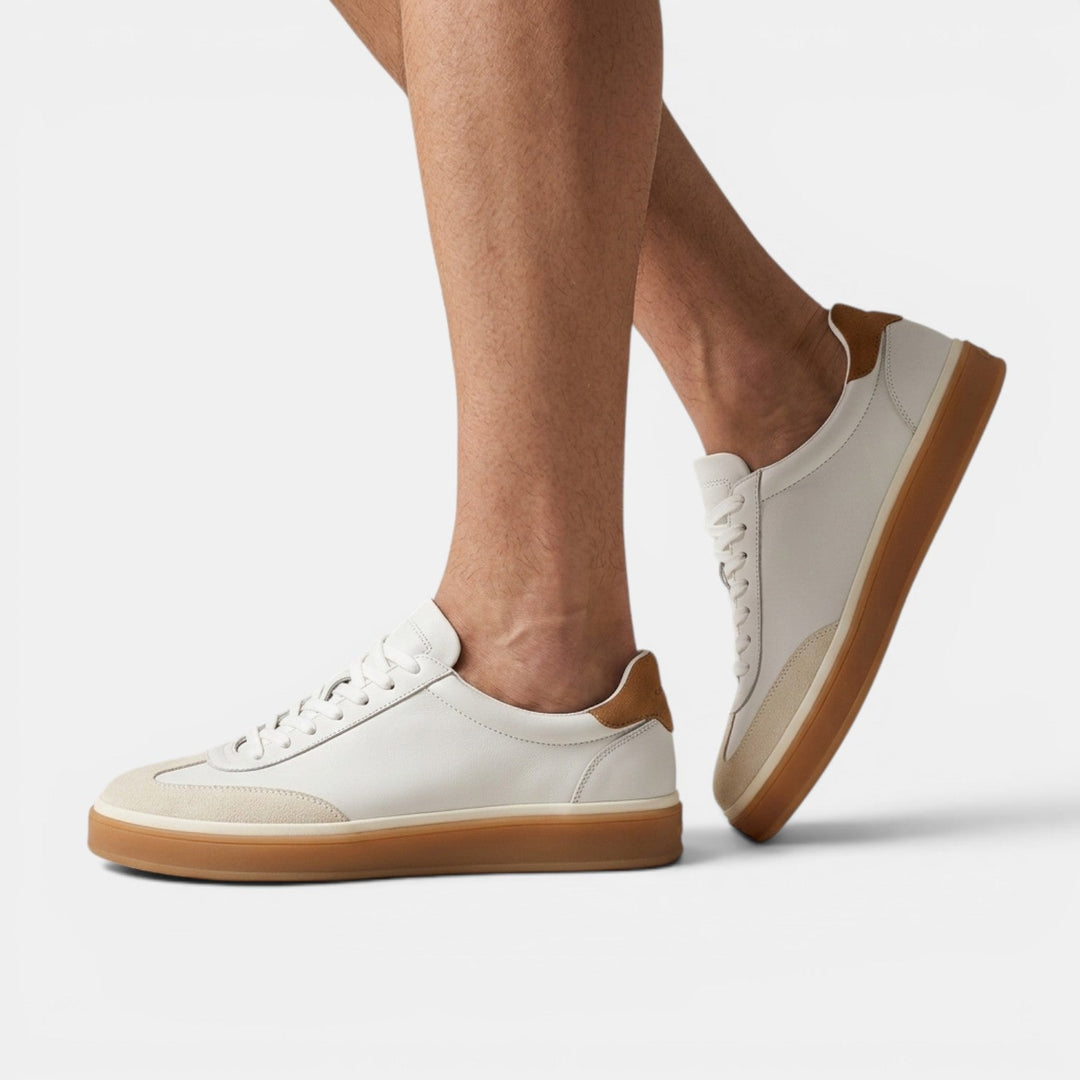 Zapatillas Piel Hombre Ante Blancas