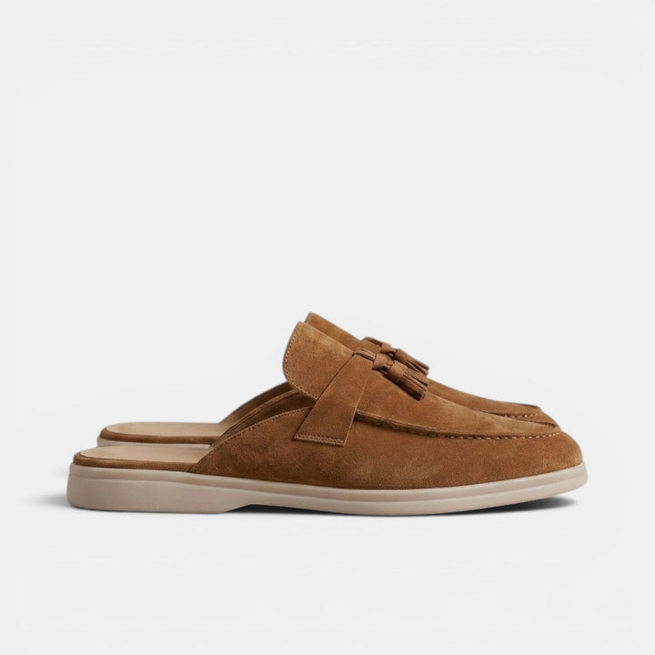 Mocasines Mule Hombre Ante