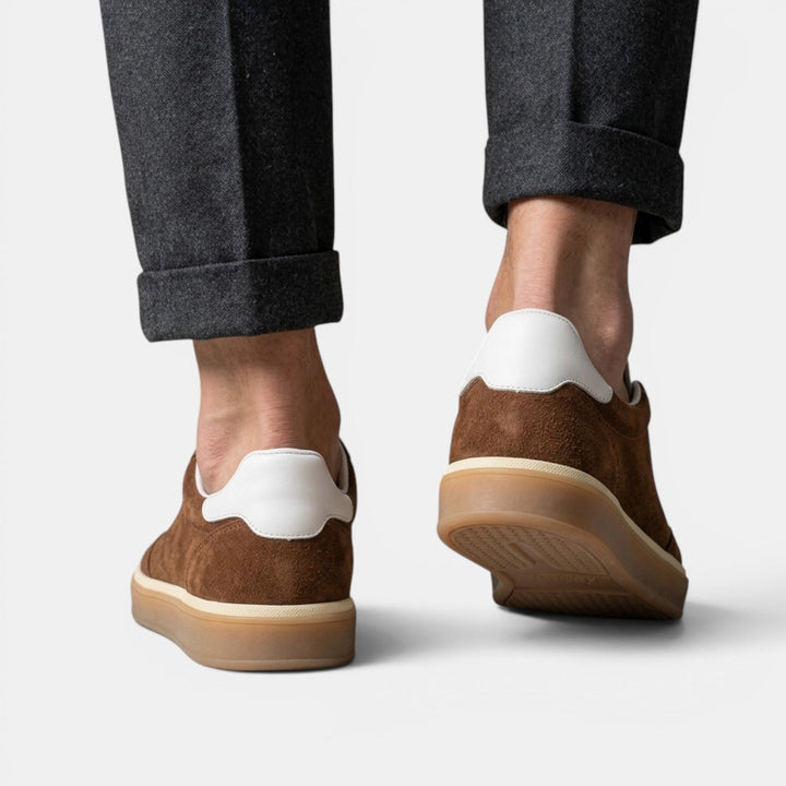 Zapatillas Ante Hombre Marrón