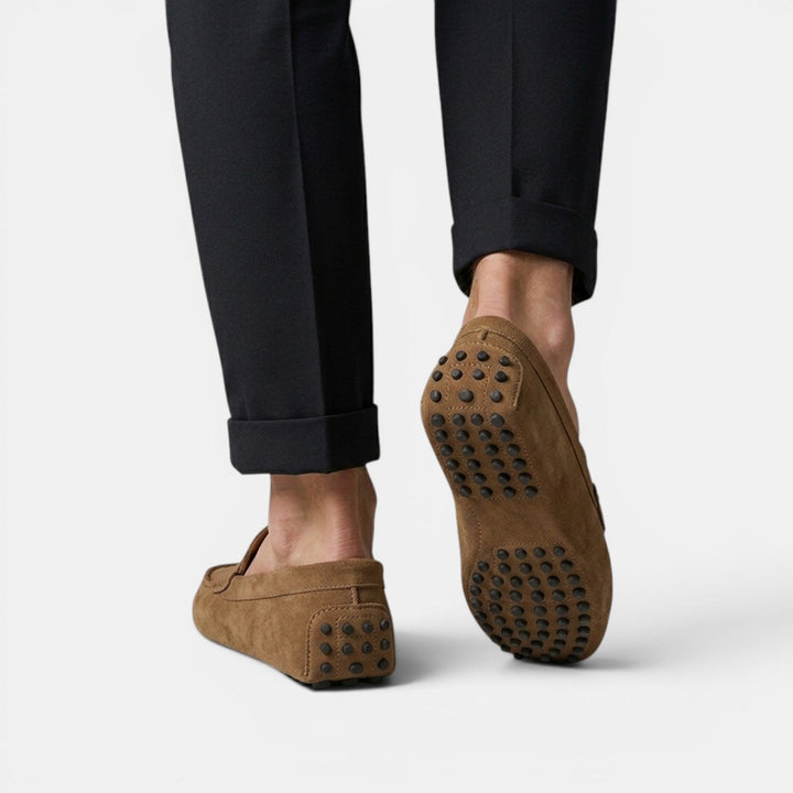 Mocasines Driver Hombre Ante Elegantes