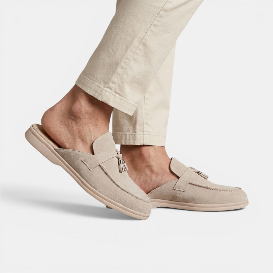 Mocasines Mule Hombre Ante