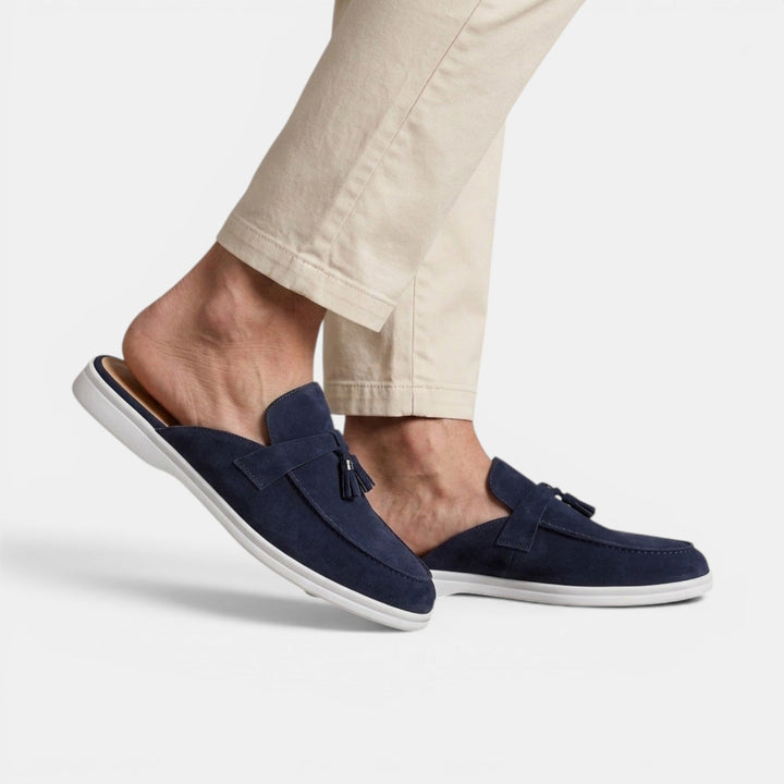 Mocasines Mule Hombre Ante