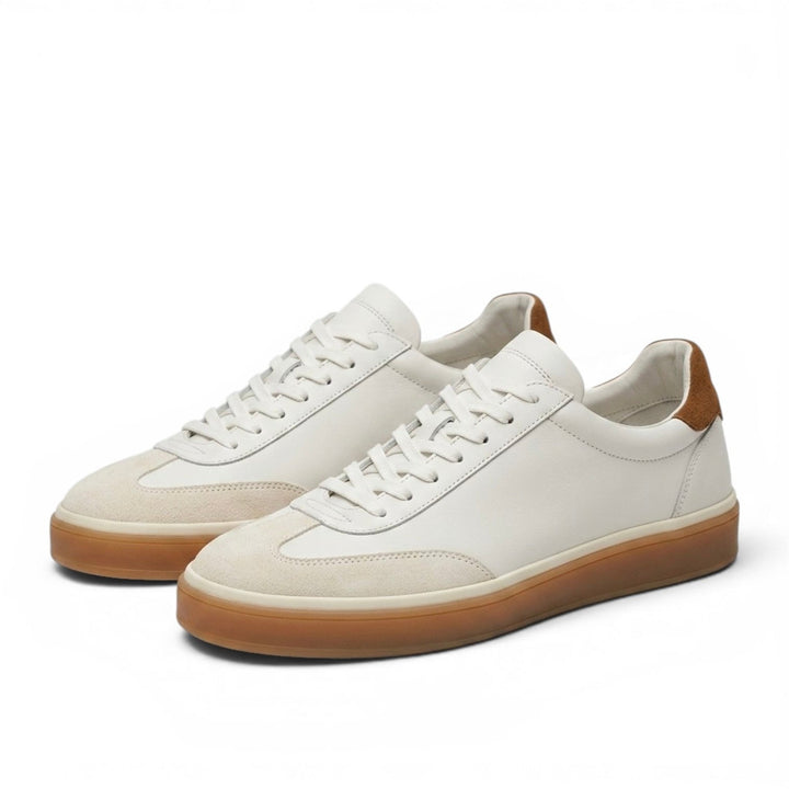 Zapatillas Piel Hombre Ante Blancas