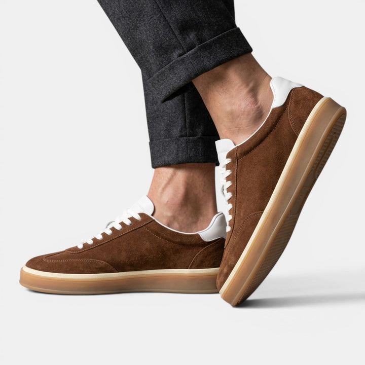 Zapatillas Ante Hombre Marrón