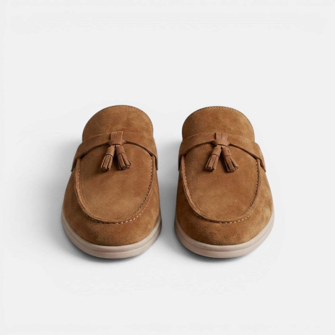Mocasines Mule Hombre Ante