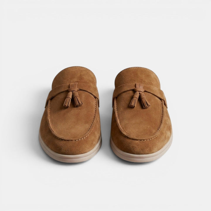 Mocasines Mule Hombre Ante