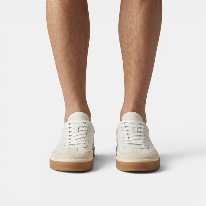 Zapatillas Piel Hombre Ante Blancas