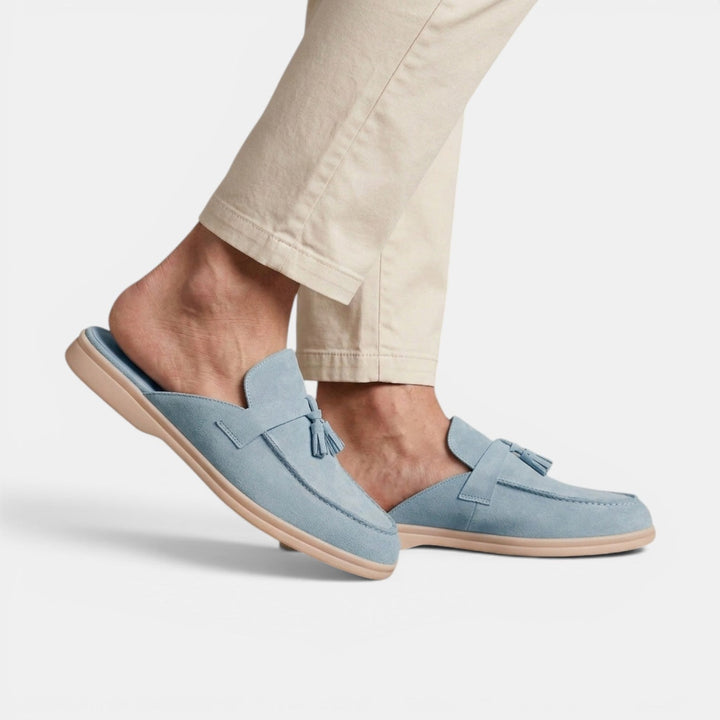 Mocasines Mule Hombre Ante