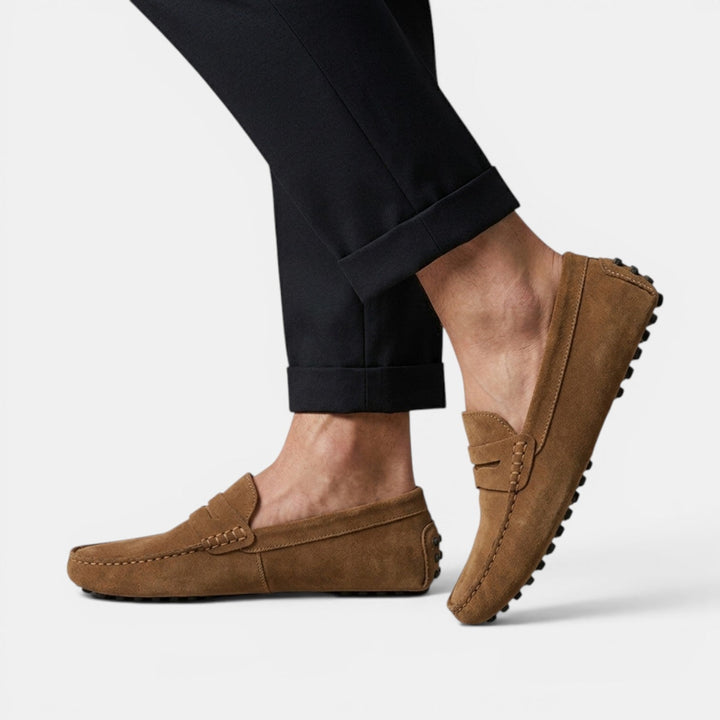 Mocasines Driver Hombre Ante Elegantes