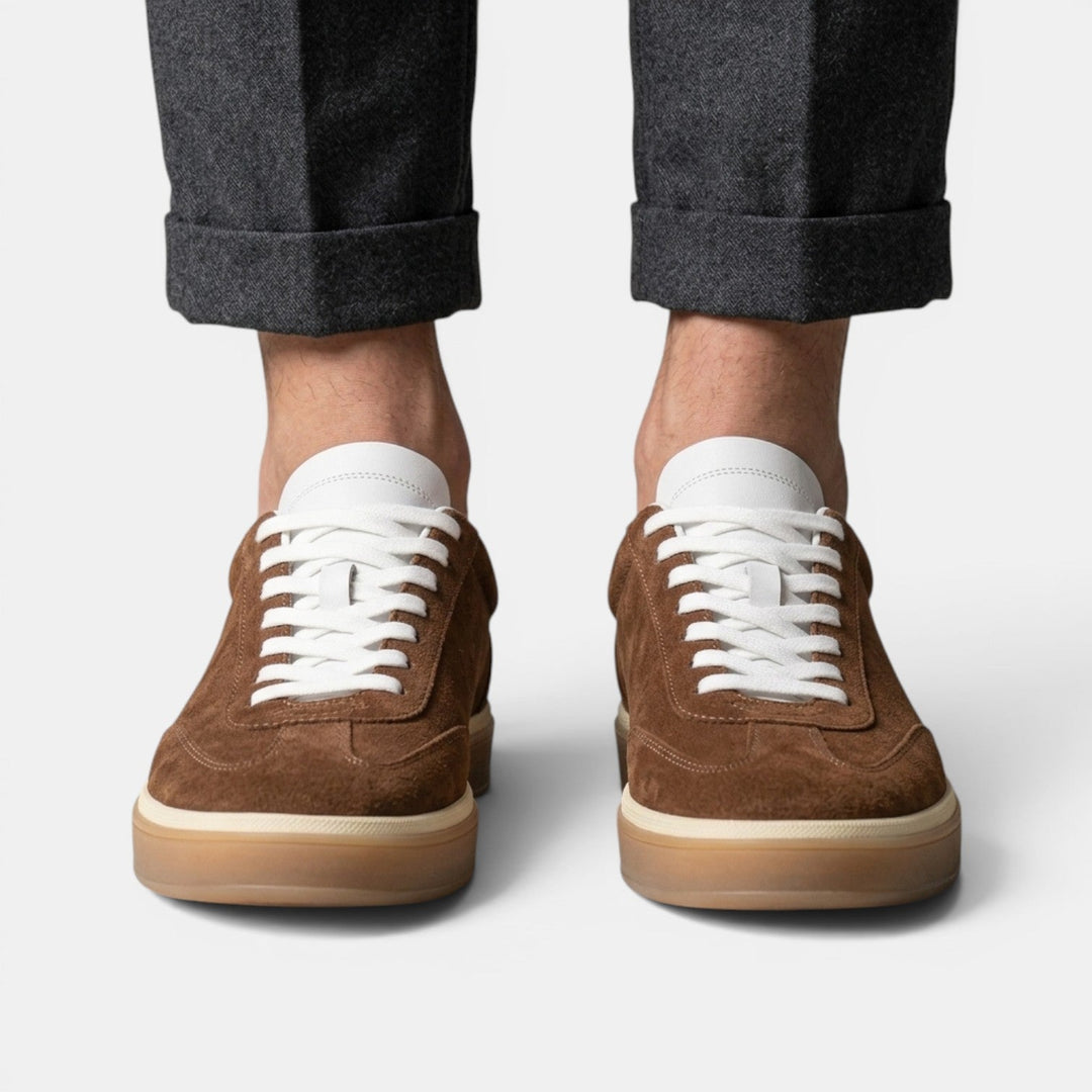 Zapatillas Ante Hombre Marrón