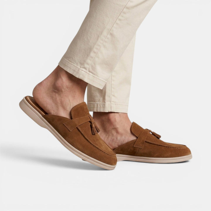Mocasines Mule Hombre Ante