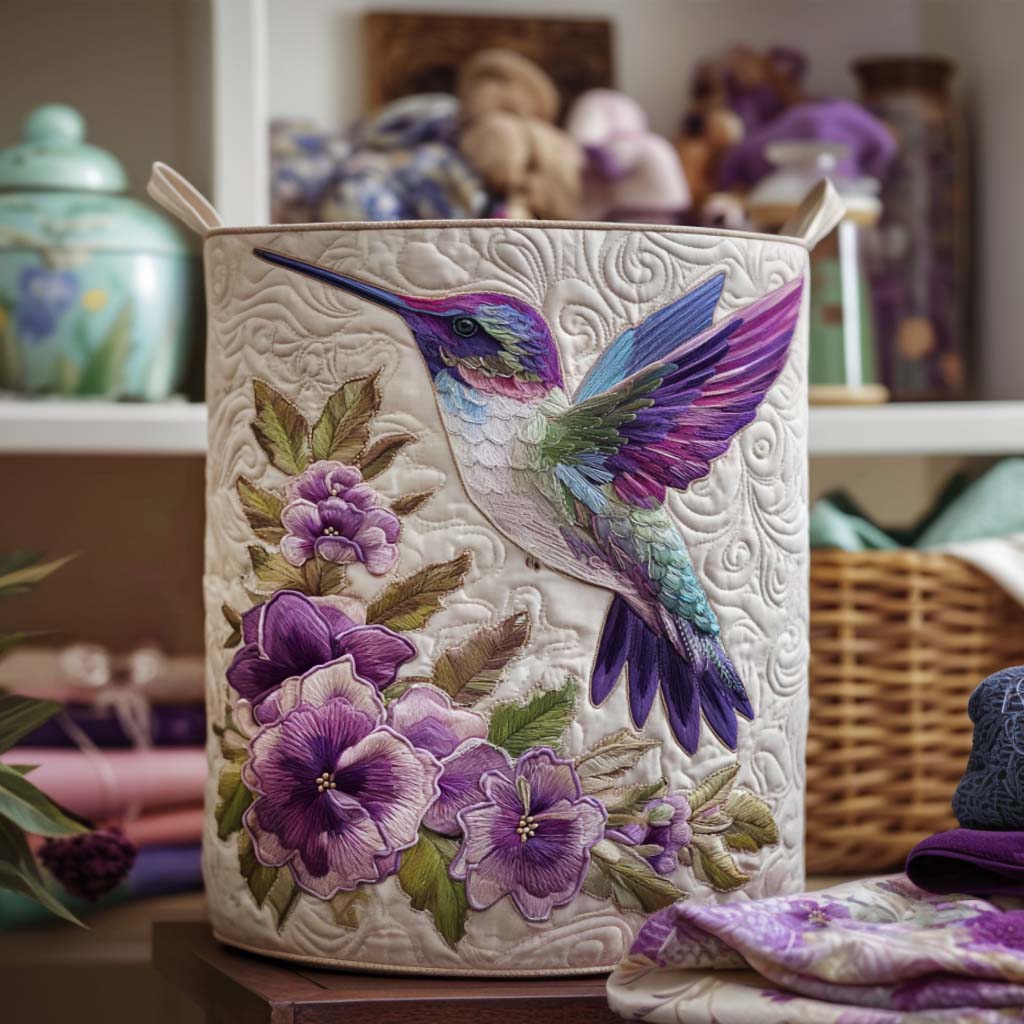 EVIE | Cesta de Ropa Hummingbird Floral