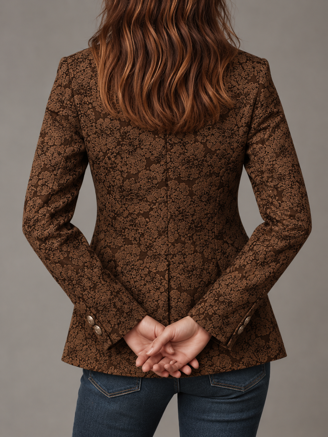 Carmen | Tailored Jacquard Cashmere Blazer