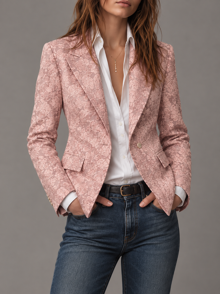 Carmen | Tailored Jacquard Cashmere Blazer