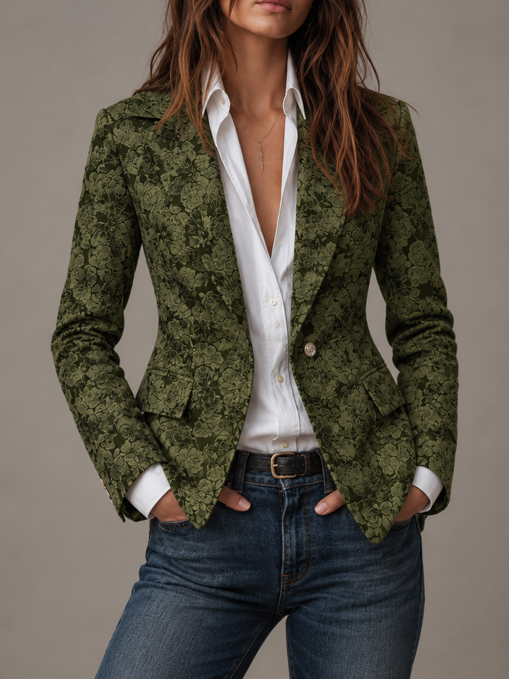 Carmen | Tailored Jacquard Cashmere Blazer