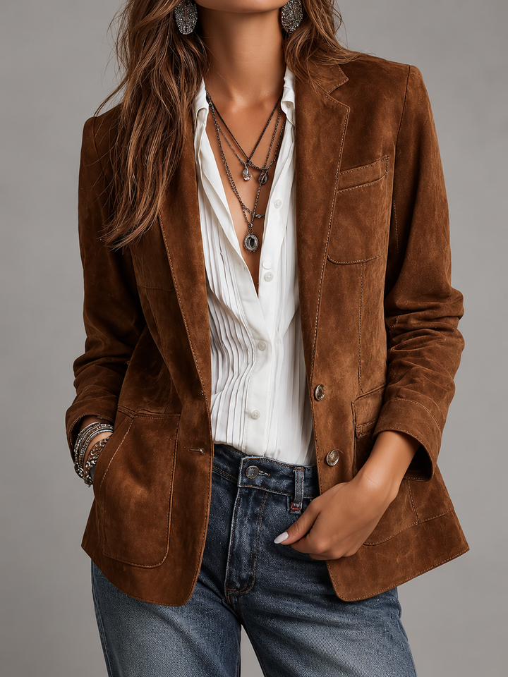 Elena | Vintage Brown Blazer