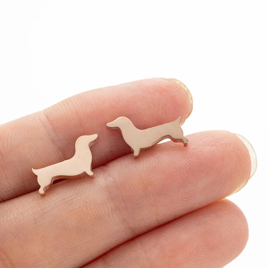 Aros Minimalistas de Metal para Perros Teckel