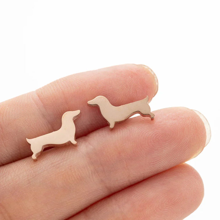 Aros Minimalistas de Metal para Perros Teckel