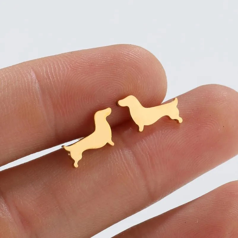 Aros Minimalistas de Metal para Perros Teckel