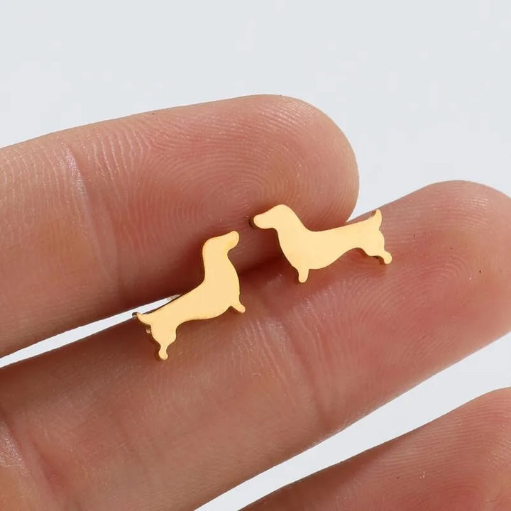 Aros Minimalistas de Metal para Perros Teckel