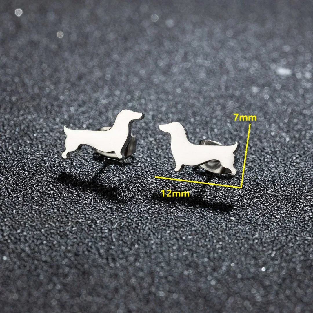Aros Minimalistas de Metal para Perros Teckel