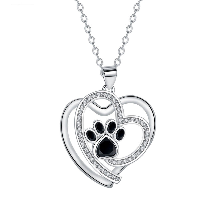 Collar de Plata con Huella y Circonita