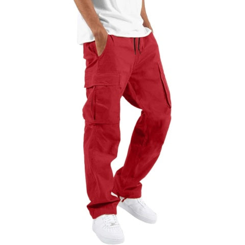Adrián | Cargo Pants Hombre Bolsillos Laterales Corte Recto