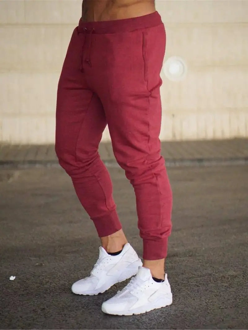 Adrián | Pantalón Chándal Slim Fit Hombre Cintura Elástica Cordón