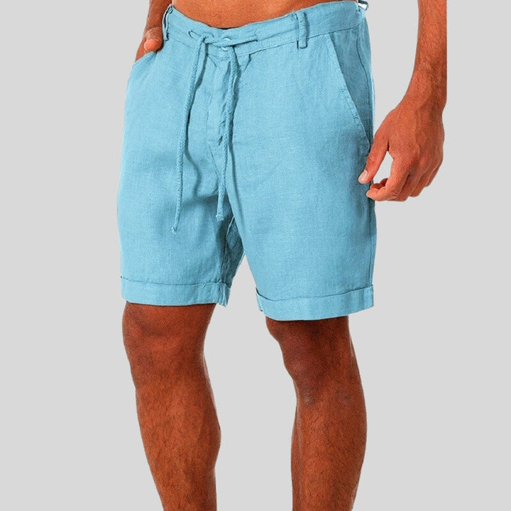 Adrián | Pantalón Corto de Lino Hombre Cintura Ajustable